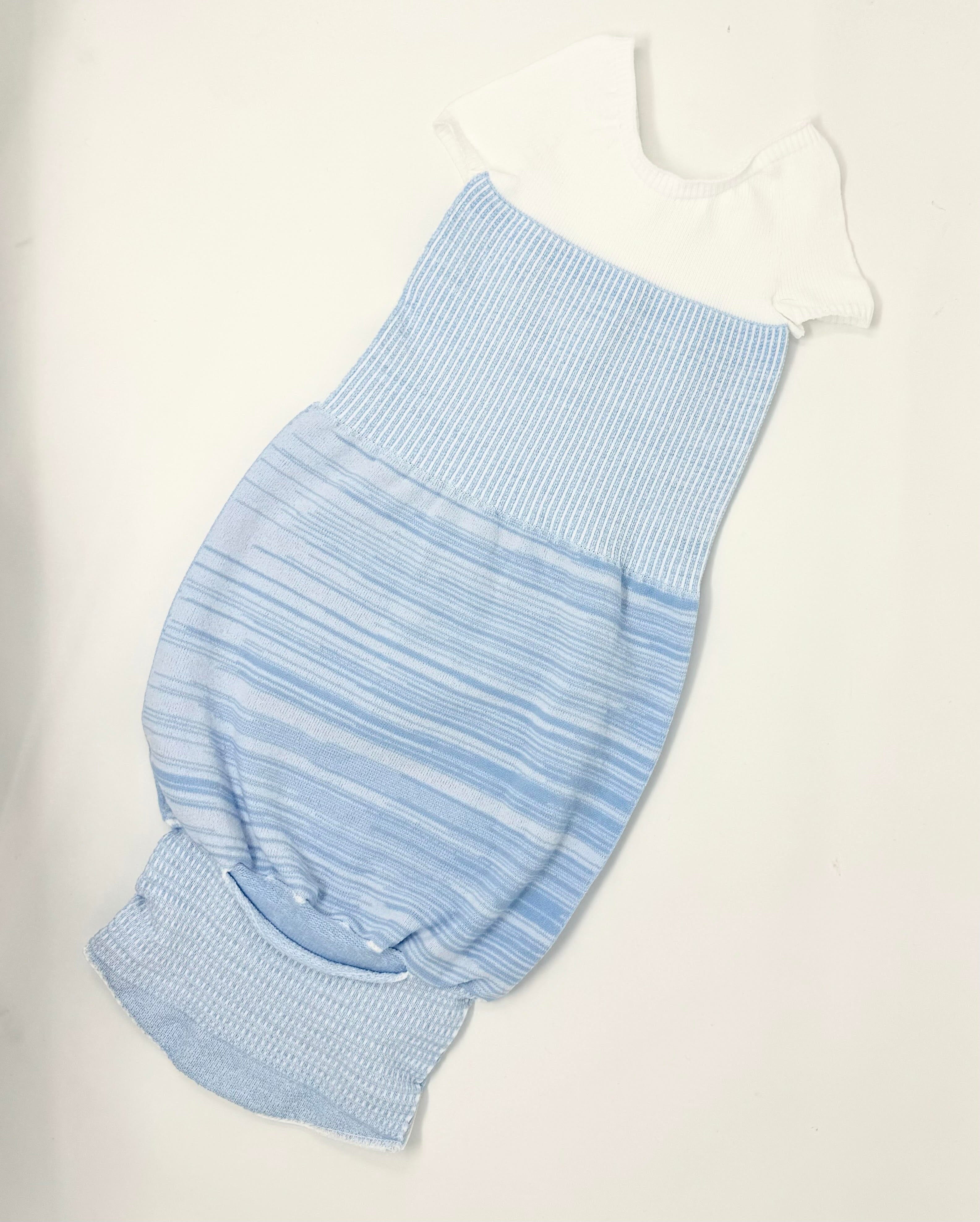 Swaddelini Blue Arms Out™ Short Sleeve Sleep Sack- Strolleria