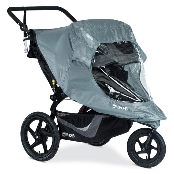 BOB Weather Shield for Duallie Swivel Wheel Strollers - Grey- Strolleria