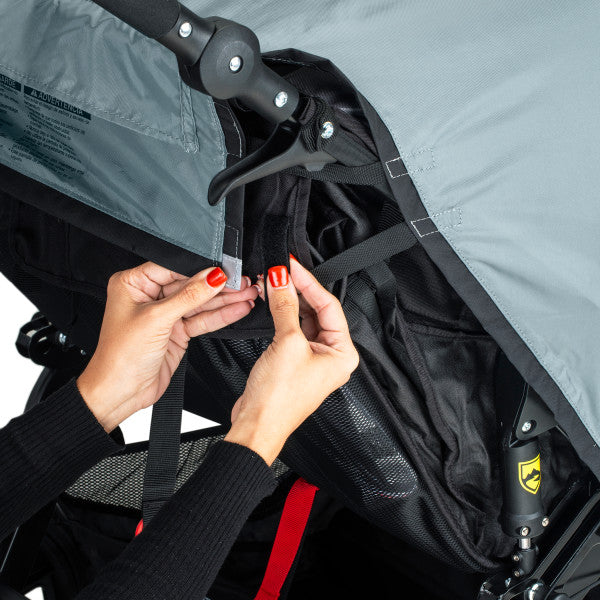 BOB Weather Shield for Duallie Swivel Wheel Strollers - Grey- Strolleria