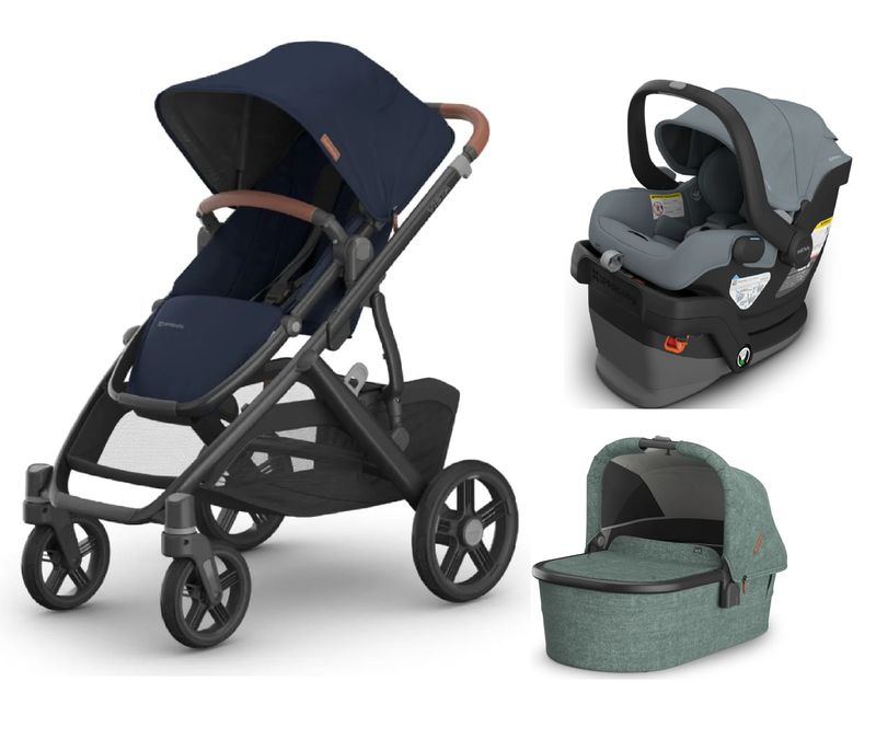 UPPAbaby Vista V3 From Birth Complete Travel System (Stroller + Mesa V3 Infant Car Seat + Bassinet V3)