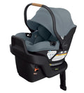 Blue UPPAbaby Aria V2 Infant Car Seat - Side View with Base | Strolleria