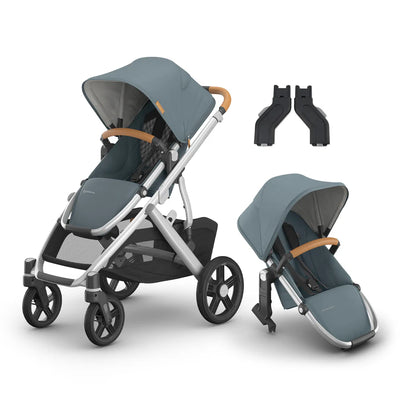 UPPAbaby Vista V3 Two in Tow Bundle (Stroller + RumbleSeat + Adapters)