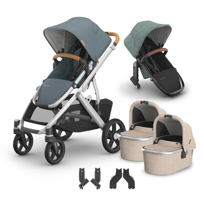 UPPAbaby Vista V3 + Bassinets Twin Bundle
