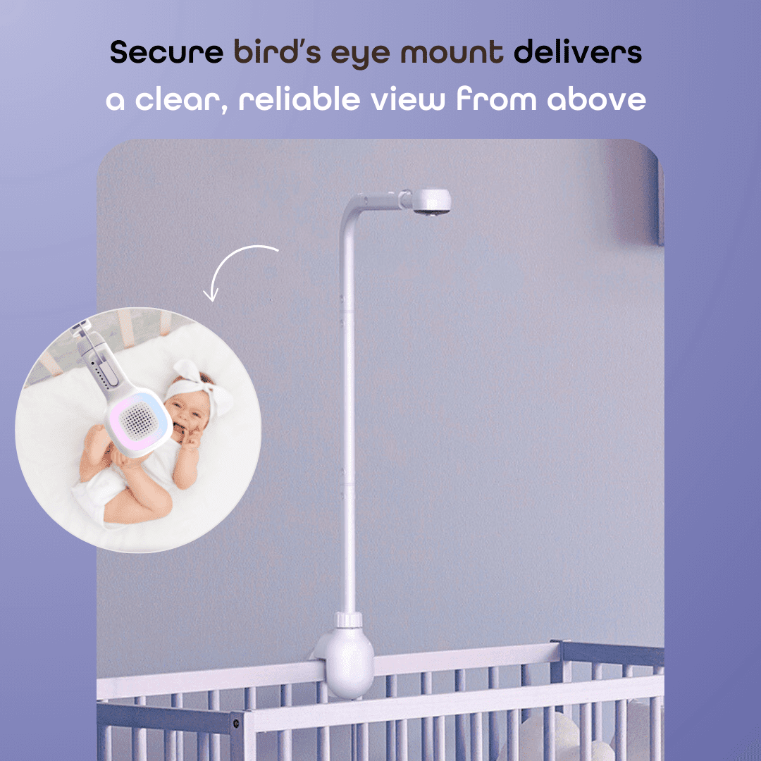 Hubble Connected SkyVision AI with Adjustable Crib Mount- Strolleria