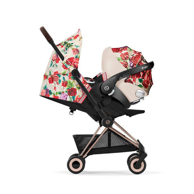 CYBEX COYA Compact & Light Travel Stroller - Spring Blossom - Light Beige