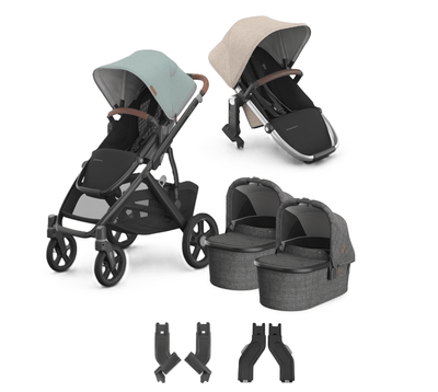 UPPAbaby Vista V3 + Bassinets Twin Bundle