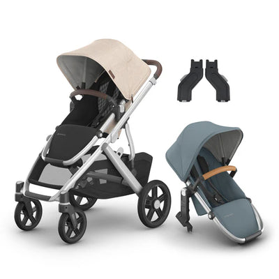 UPPAbaby Vista V3 Two in Tow Bundle (Stroller + RumbleSeat + Adapters)
