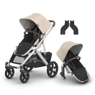 UPPAbaby Vista V3 Two in Tow Bundle (Stroller + RumbleSeat + Adapters)