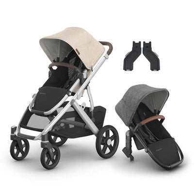 UPPAbaby Vista V3 Two in Tow Bundle (Stroller + RumbleSeat + Adapters)