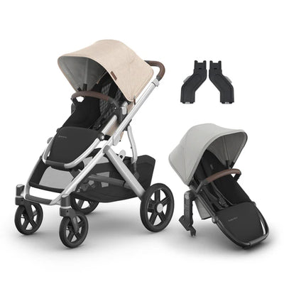 UPPAbaby Vista V3 Two in Tow Bundle (Stroller + RumbleSeat + Adapters)