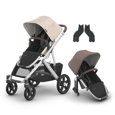 UPPAbaby Vista V3 Two in Tow Bundle (Stroller + RumbleSeat + Adapters)