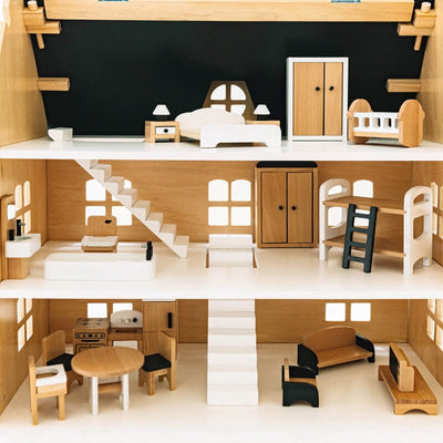 Wonder & Wise Dollhouse & 24-Piece Furniture Set