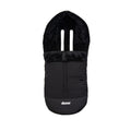 Black Doona Footmuff Midnight - Front View with Plush Interior | Strolleria