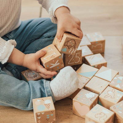 Wonder and Wise Keepsake Etched Baby Blocks