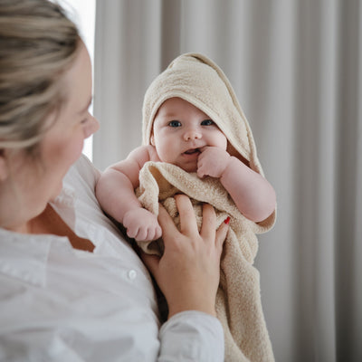 Mushie Organic Cotton Baby Hooded Towel