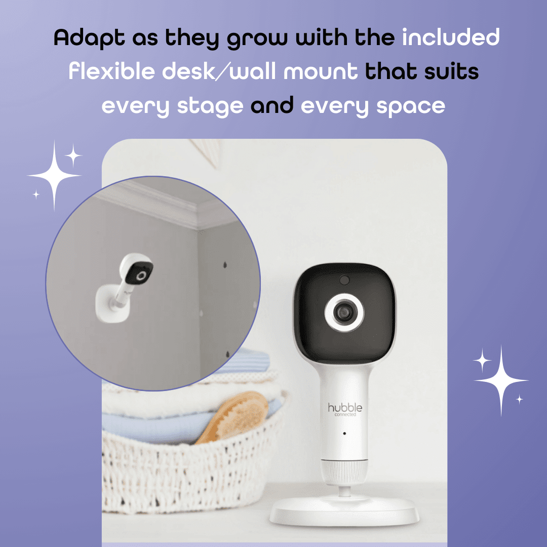 Hubble Connected SkyVision AI Pro Twin with Adjustable Crib Mount- Strolleria