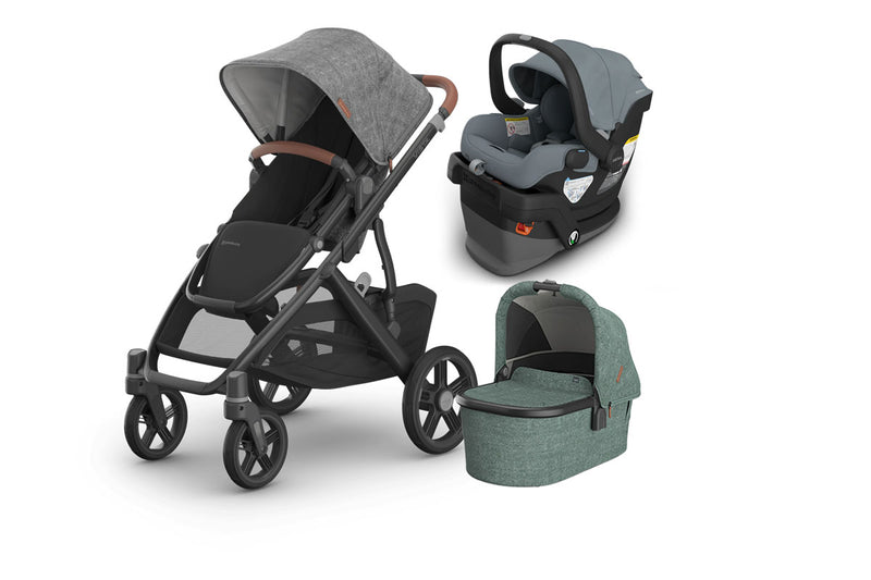 UPPAbaby Vista V3 From Birth Complete Travel System (Stroller + Mesa V3 Infant Car Seat + Bassinet V3)