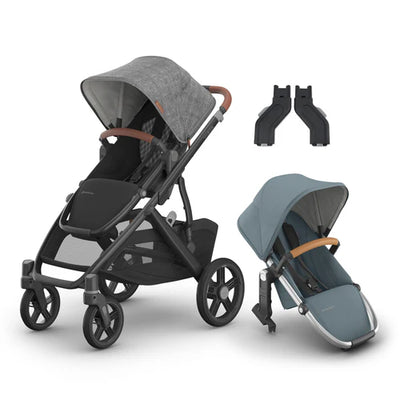 UPPAbaby Vista V3 Two in Tow Bundle (Stroller + RumbleSeat + Adapters)