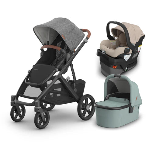 UPPAbaby Vista V3 From Birth Complete Travel System (Stroller + Mesa V3 Infant Car Seat + Bassinet V3)