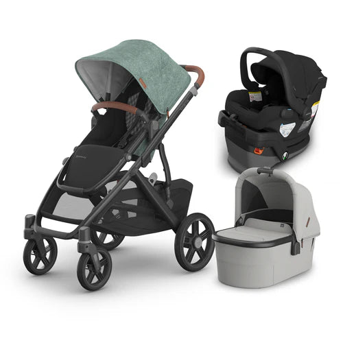 UPPAbaby Vista V3 From Birth Complete Travel System (Stroller + Mesa V3 Infant Car Seat + Bassinet V3)