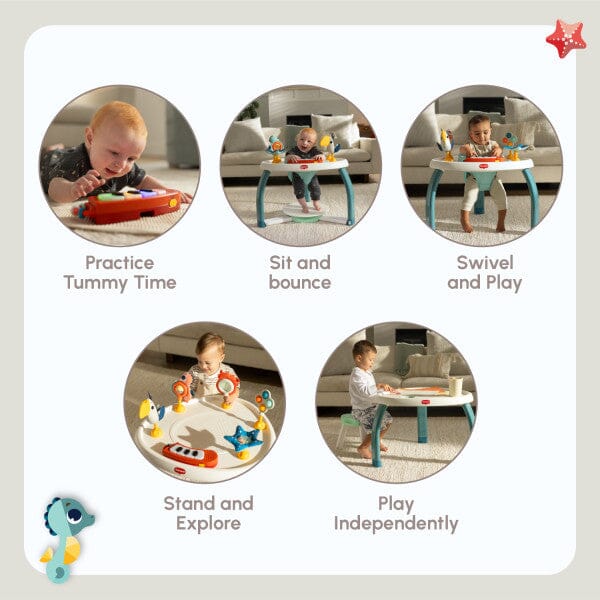 Tiny Love Tiny Mariners 5-in-1 Here I Grow Stationary Activity Center- Strolleria