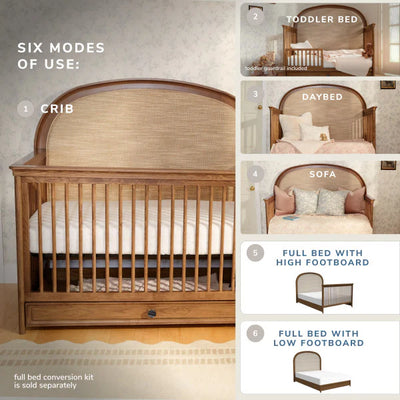 Maxi Cosi Quiet Luxury Headboard Crib - Dolce Oak Stain