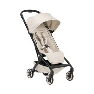 Calming Beige Joolz Aer2 Buggy Single Stroller with Textured Seat - 3/4 Front View | Strolleria