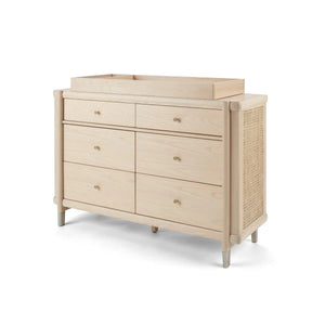 Natural Wood Maxi Cosi Brisa 6-Drawer Dresser - Side Angle | Strolleria