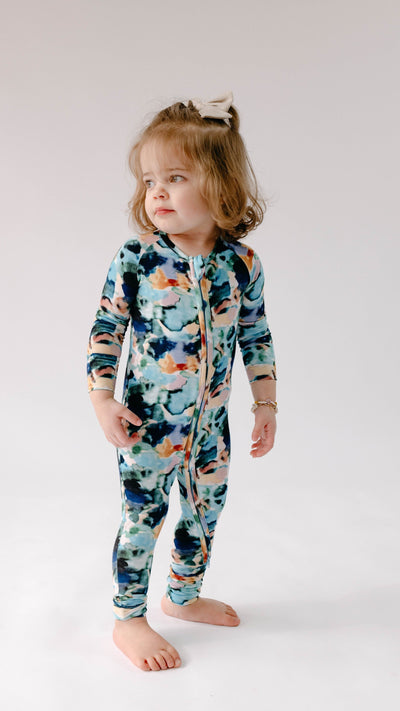 Forever French Baby - Bamboo Zip Pajamas | Charli Print