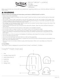 Britax CozyFit Inserts for Brook, Brook+ and Grove Strollers - Onyx- Strolleria