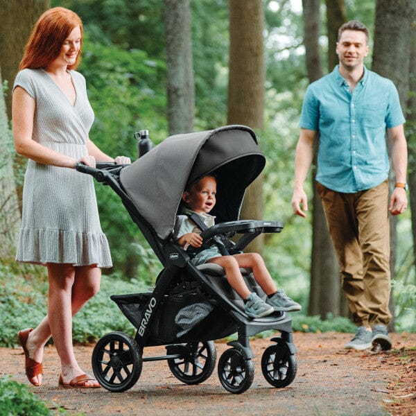 Chicco Bravo LE ClearTex Quick-Fold Stroller - Pewter- Strolleria