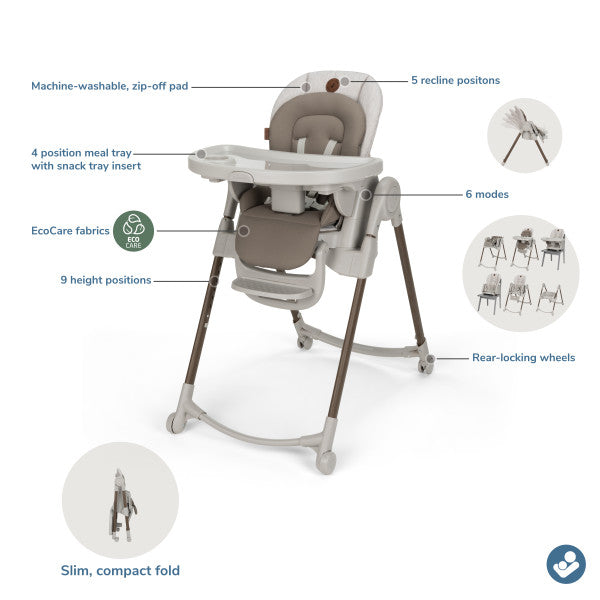 Maxi Cosi Minla 6-in-1 Adjustable High Chair- Strolleria