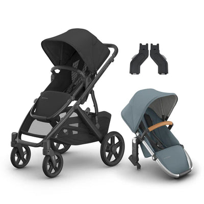 UPPAbaby Vista V3 Two in Tow Bundle (Stroller + RumbleSeat + Adapters)