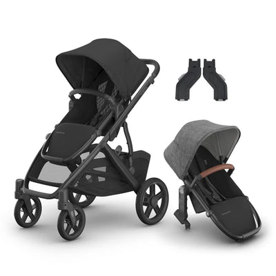 UPPAbaby Vista V3 Two in Tow Bundle (Stroller + RumbleSeat + Adapters)