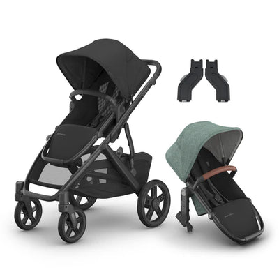UPPAbaby Vista V3 Two in Tow Bundle (Stroller + RumbleSeat + Adapters)