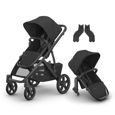 UPPAbaby Vista V3 Two in Tow Bundle (Stroller + RumbleSeat + Adapters)