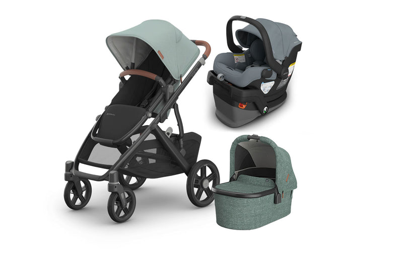 UPPAbaby Vista V3 From Birth Complete Travel System (Stroller + Mesa V3 Infant Car Seat + Bassinet V3)