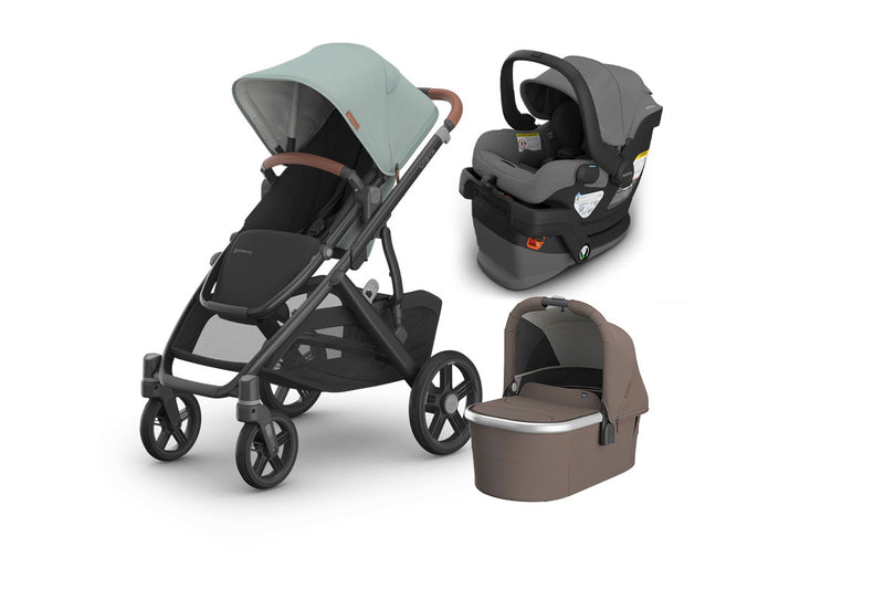 UPPAbaby Vista V3 From Birth Complete Travel System (Stroller + Mesa V3 Infant Car Seat + Bassinet V3)