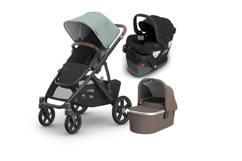 UPPAbaby Vista V3 From Birth Complete Travel System (Stroller + Mesa V3 Infant Car Seat + Bassinet V3)