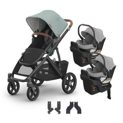 UPPAbaby Vista V3 + Aria Twin Travel System