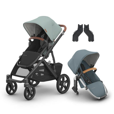 UPPAbaby Vista V3 Two in Tow Bundle (Stroller + RumbleSeat + Adapters)
