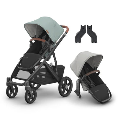 UPPAbaby Vista V3 Two in Tow Bundle (Stroller + RumbleSeat + Adapters)