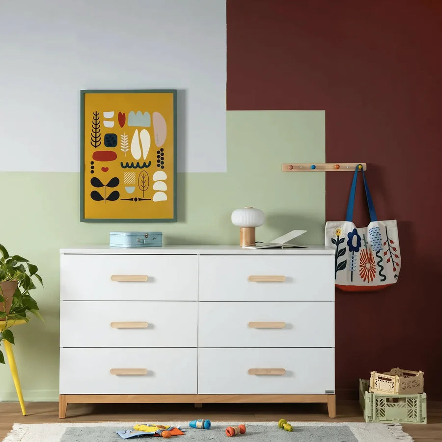 dadada LaLa Big 6-drawer Dresser - White/Natural- Strolleria