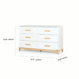 dadada LaLa Big 6-drawer Dresser - White/Natural - Bambi Baby