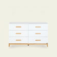 dadada LaLa Big 6-drawer Dresser - White/Natural - Bambi Baby