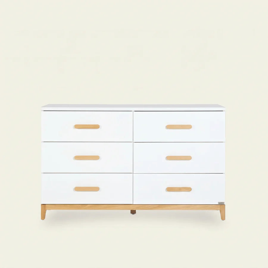 dadada LaLa Big 6-drawer Dresser - White/Natural- Strolleria