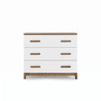 dadada LaLa Little 3-Drawer Dresser - White/Walnut - Bambi Baby