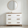 dadada LaLa Little 3-Drawer Dresser - White/Walnut - Bambi Baby