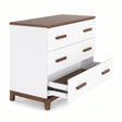 dadada LaLa Little 3-Drawer Dresser - White/Walnut - Bambi Baby