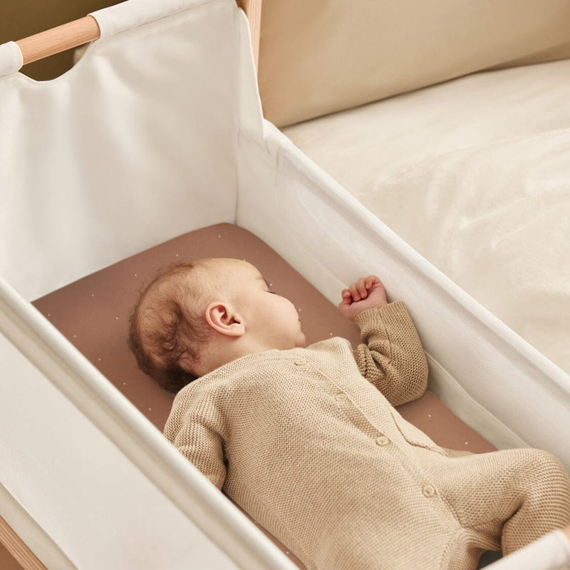 Snuz Bassinet 2 Pack Fitted Sheets - Blush Dot